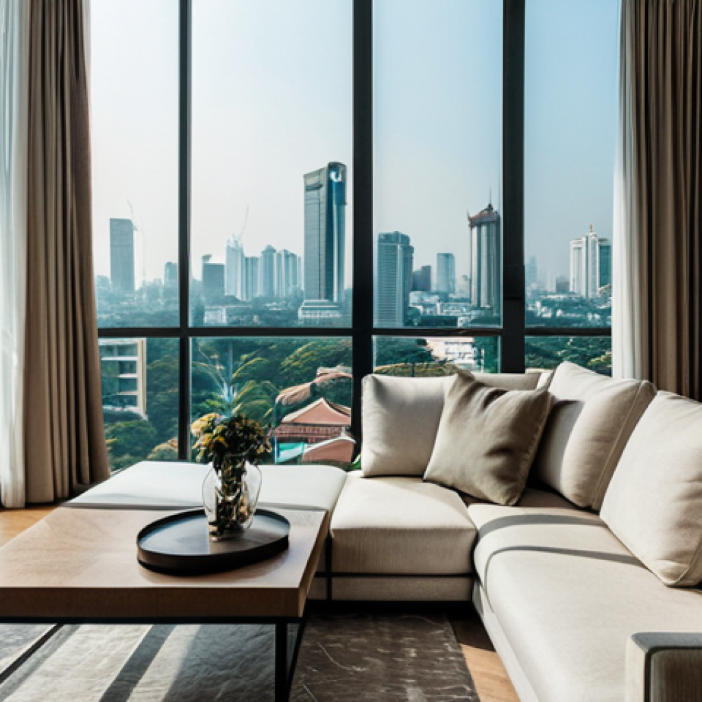 대체투자 포트폴리오의 투자 성향별 접근법 - **Real Estate Investment:** "A modern condominium interior in Bangkok, Thailand, featuring stylish f...