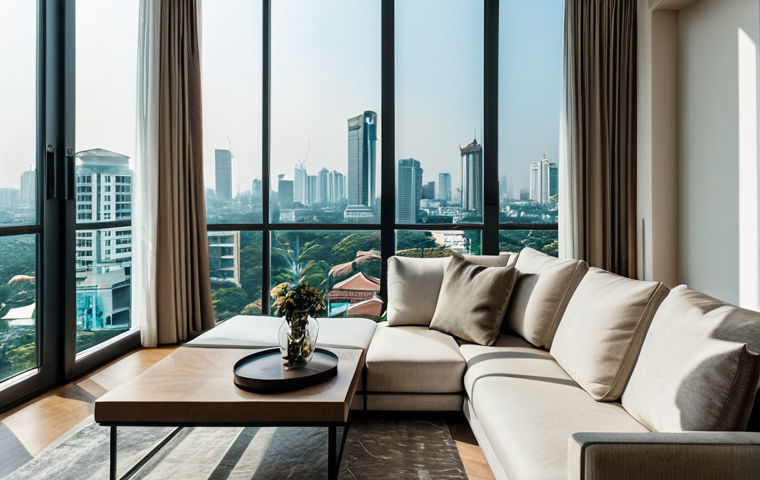 대체투자 포트폴리오의 투자 성향별 접근법 - **Real Estate Investment:** "A modern condominium interior in Bangkok, Thailand, featuring stylish f...
