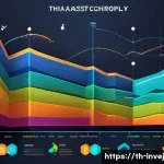 대체투자 포트폴리오에서의 자산군의 상관관계 - A detailed infographic-style illustration showing a diverse investment portfolio with icons represen...