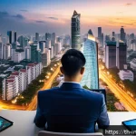 대체투자 포트폴리오에서의 자산군 재조정 - A sophisticated and balanced investment portfolio concept illustration, featuring diverse asset clas...