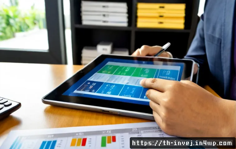 대체투자 포트폴리오의 현금 흐름 관리 - Photorealistic financial planning scene in a modern Bangkok office, Thai investment manager in smart...